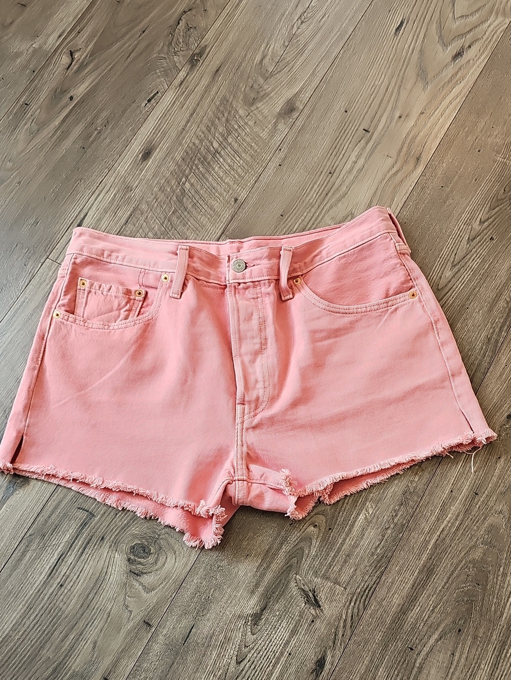 Levis Pink Women’s Denim Cutoff Shorts - Casual Summer Style